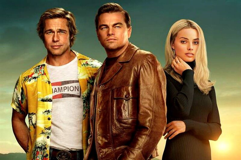 Once Upon a Time in Hollywood Brad Pitt Margot Robbie Leonardo DiCaprio