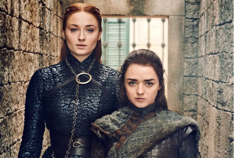 Game of Thrones Sansa Arya Stark Sophie Turner Maisie Williams